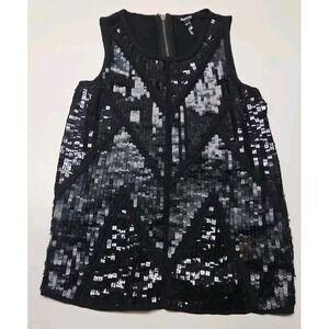 Buffalo David Bitton Women Black  Sequin Top XS